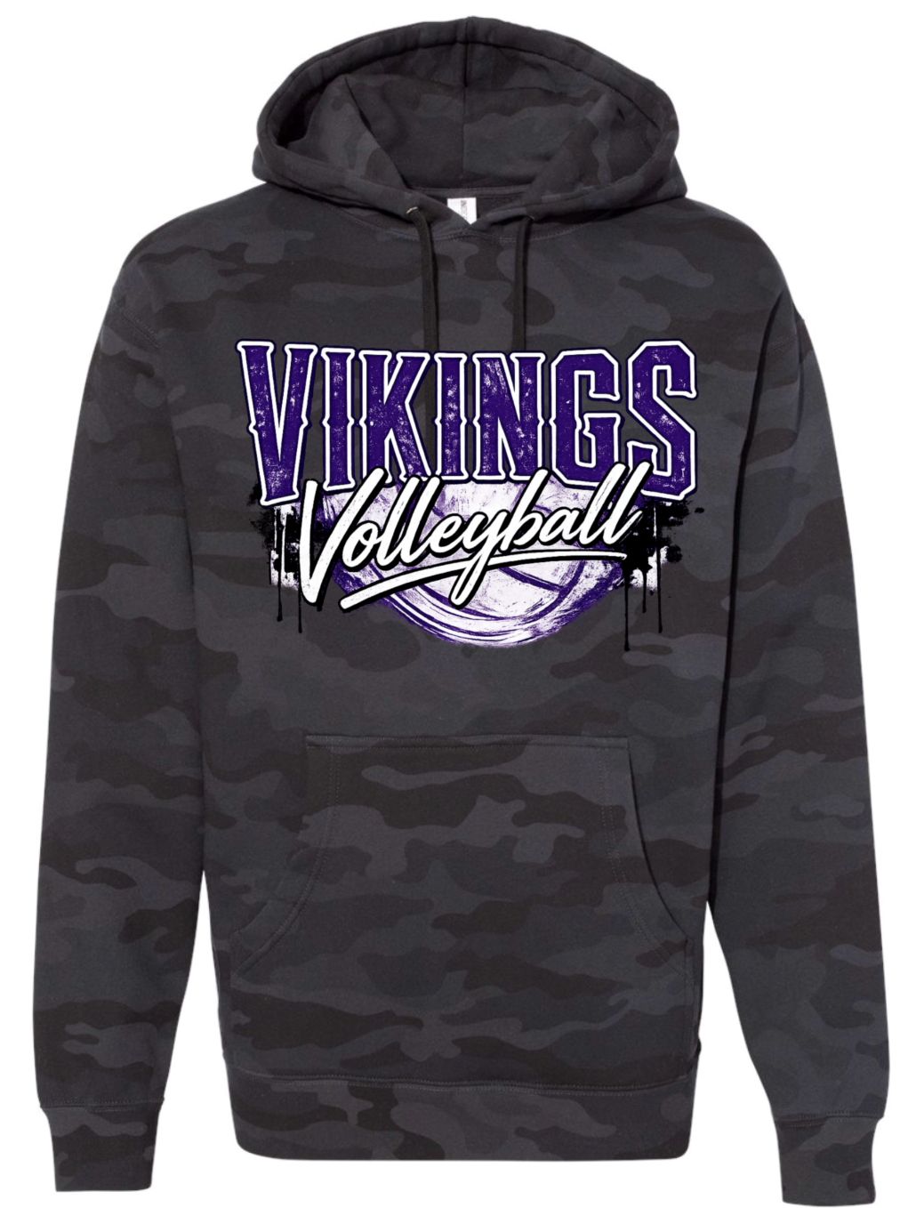 Hoodie - Black Camo - Drip Volley
