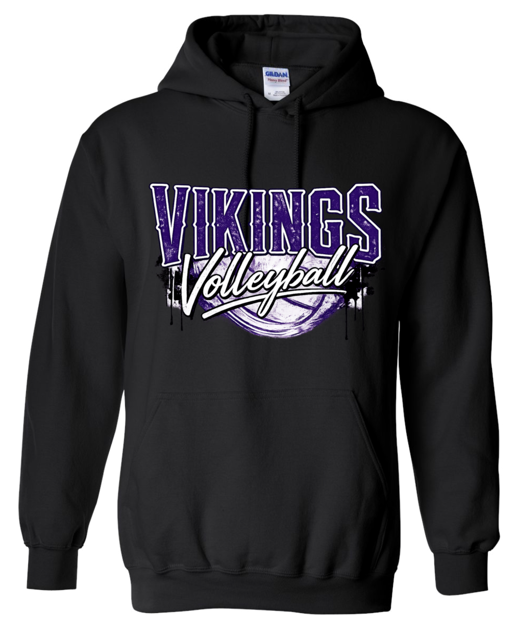 Hoodie - Black - Drip Volley