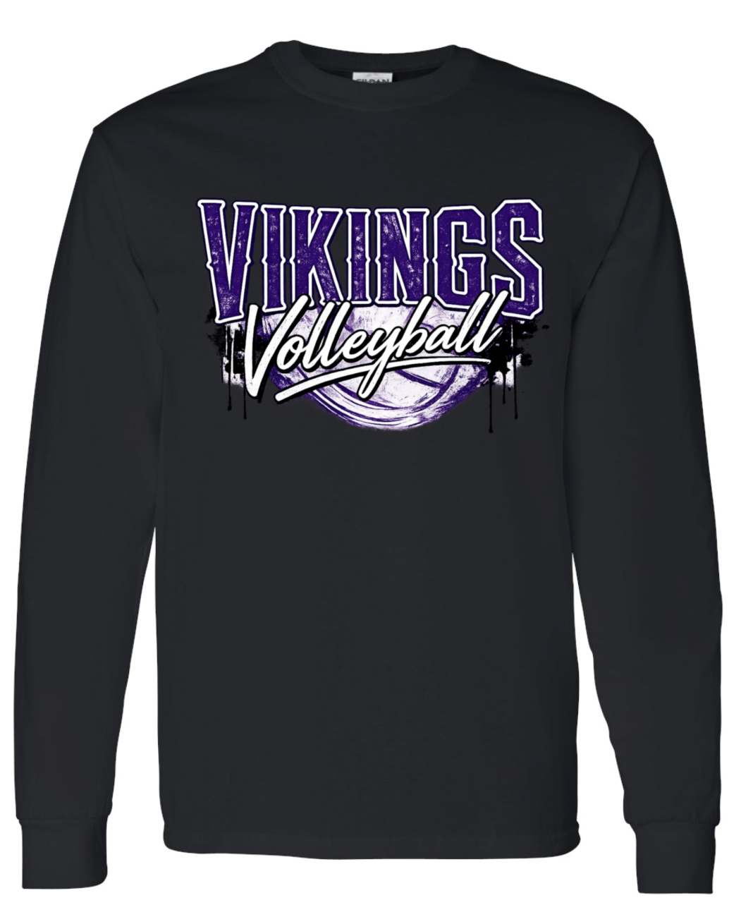 Long Sleeve - Black - Drip Volley