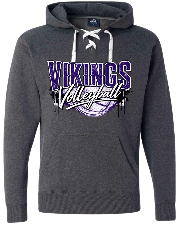 Hoodie lace - Charcoal - Drip Volley