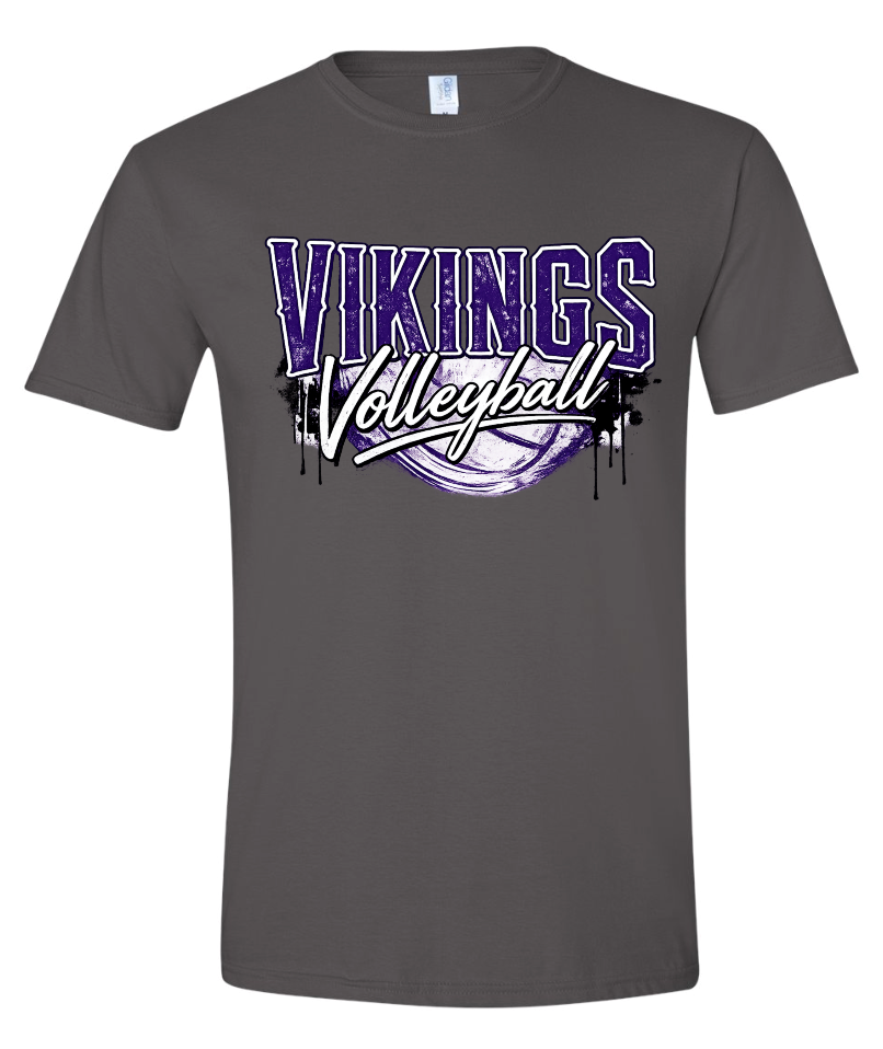 T-Shirt - Charcoal - Drip Volley