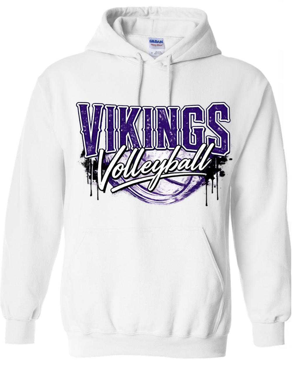 Hoodie - White - Drip Volley
