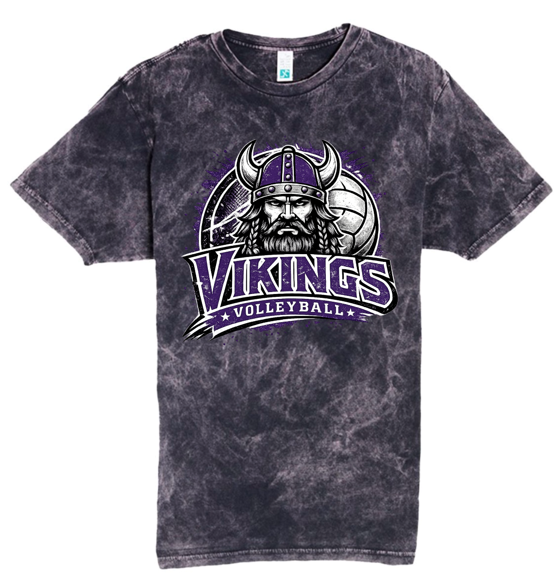 T-Shirt - Black Acid - Face Viking