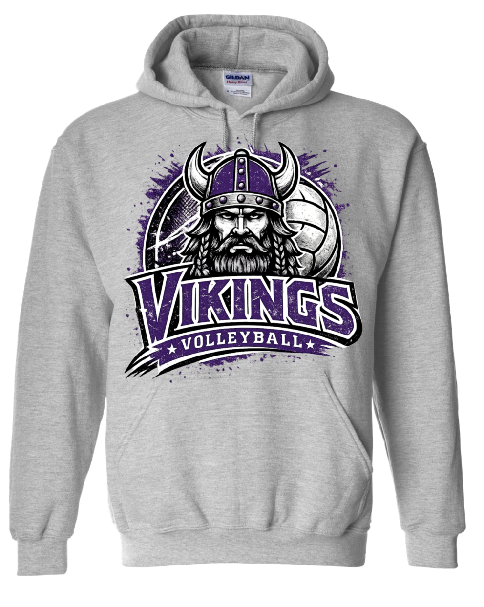 Hoodie - Sport Grey - Face Viking