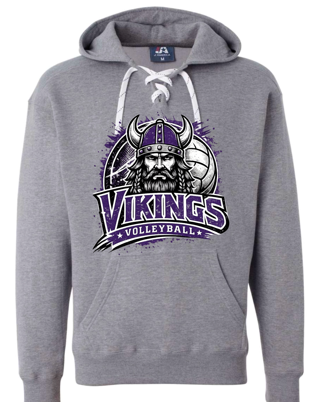 Hoodie lace - Sport Grey - Face Viking