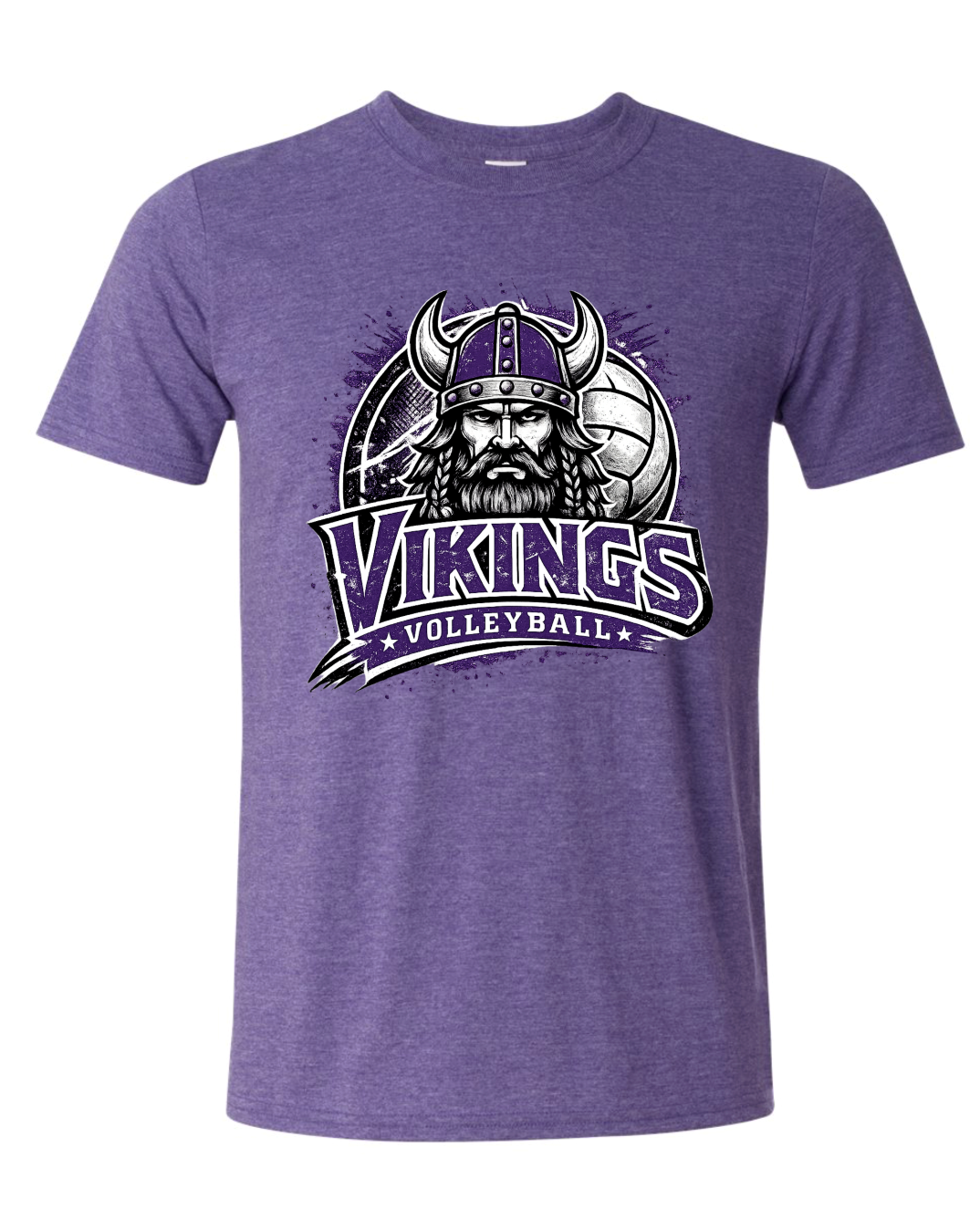 T-Shirt - Heather Purple - Face Viking