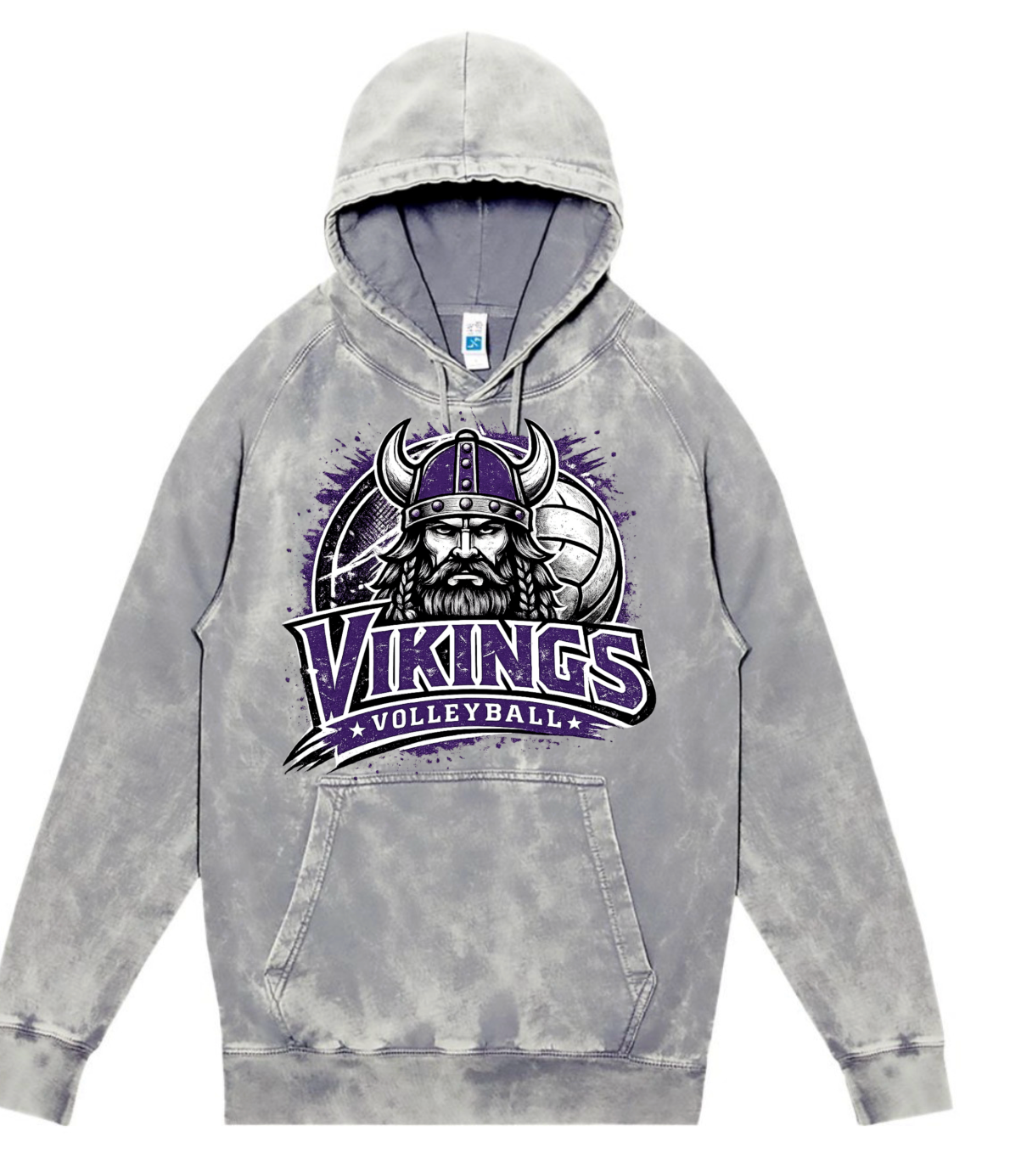 Hoodie - Silver Acid - Face Viking