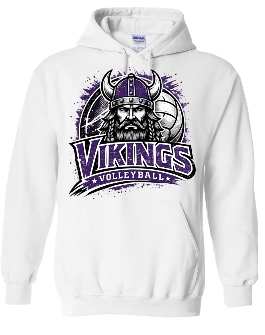 Hoodie - White - Face Viking