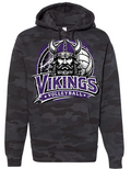 Hoodie- Black Camo - Face Viking