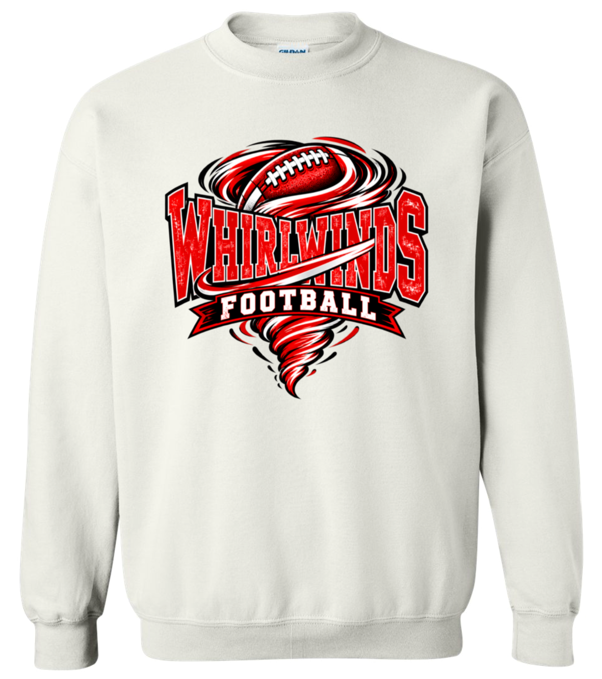 Crew Neck - White - Whirlwinds