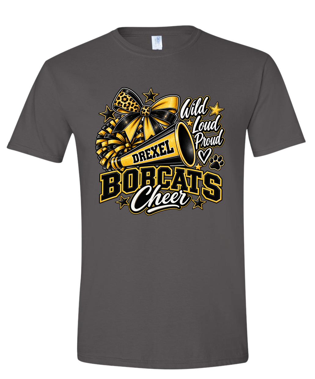 T-Shirt - Charcoal - Wild Loud Proud