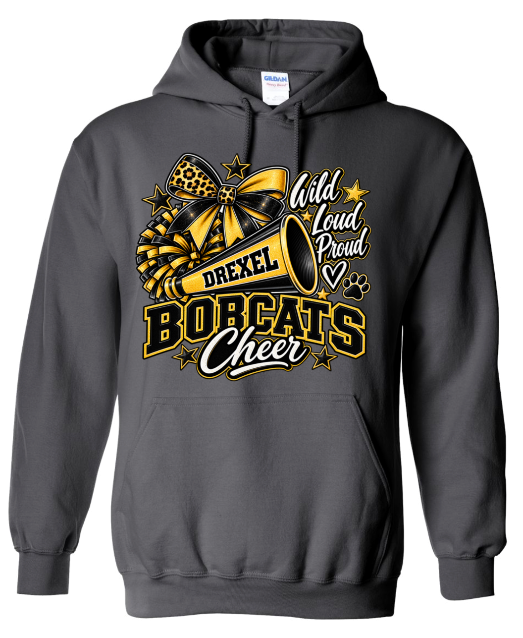 Hoodie - Charcoal - Wild Loud Proud