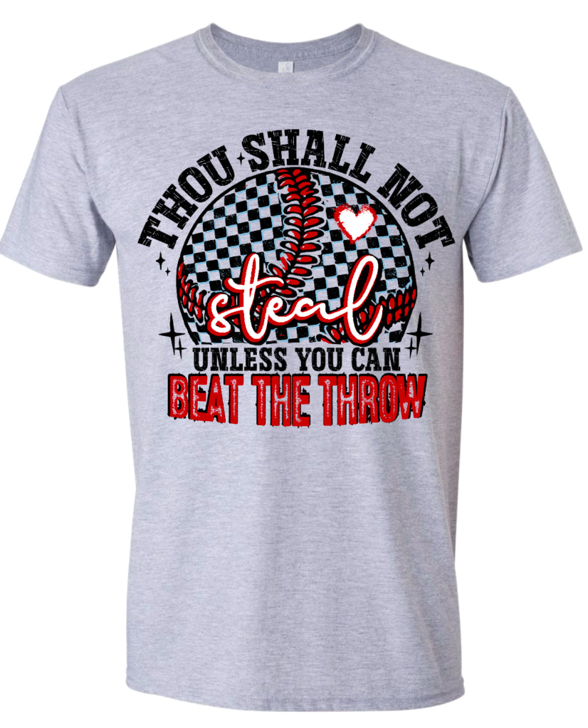 T-shirt Grey Thou Shall Not Steal 2