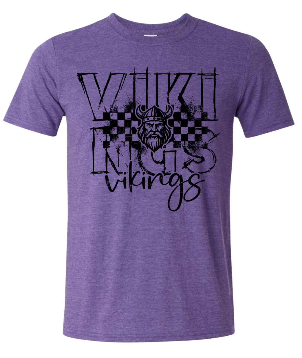 T-Shirt Heather Purple Viking Sketch