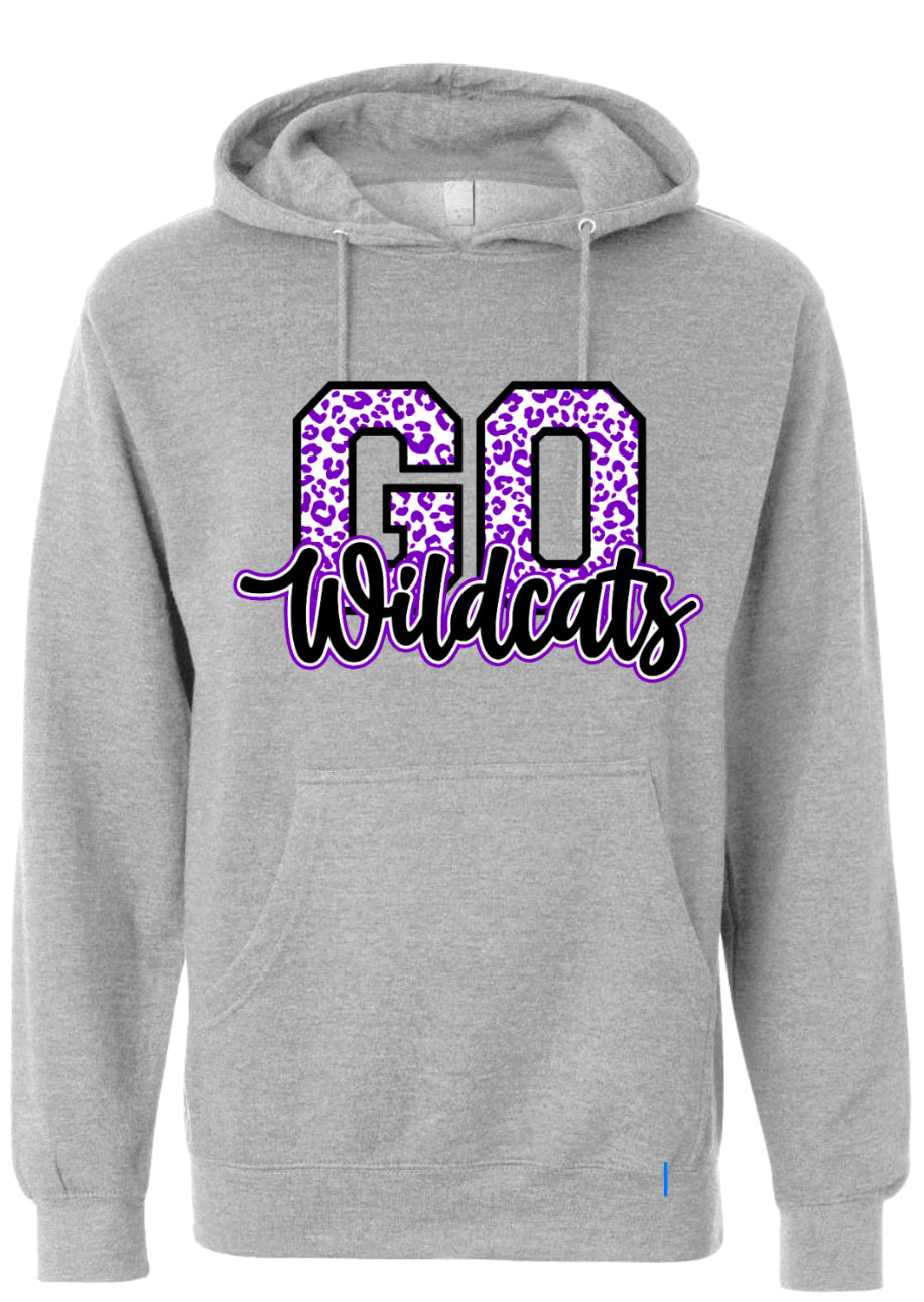 Hoodie Gray Wildcats Go Cats