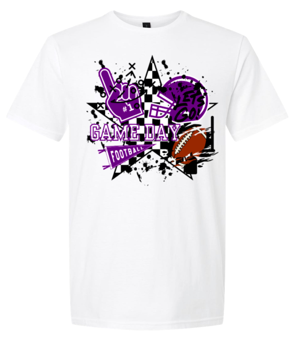 T-Shirt White Game Day Grunge