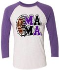 Long Sleeve 3/4 sleeve Football Mama Stacked