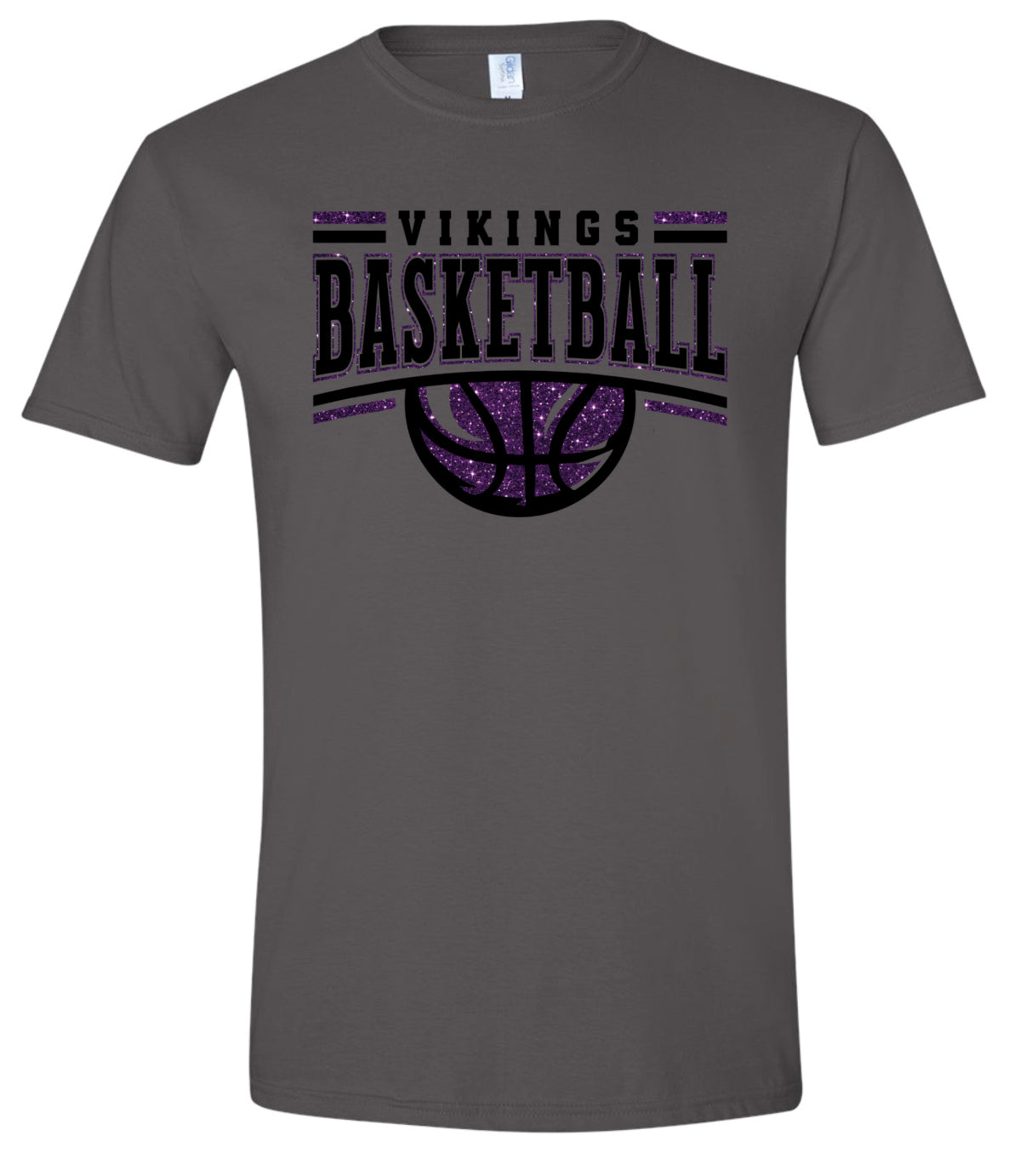 T-shirt Viking Basketball Glitter Charcoal