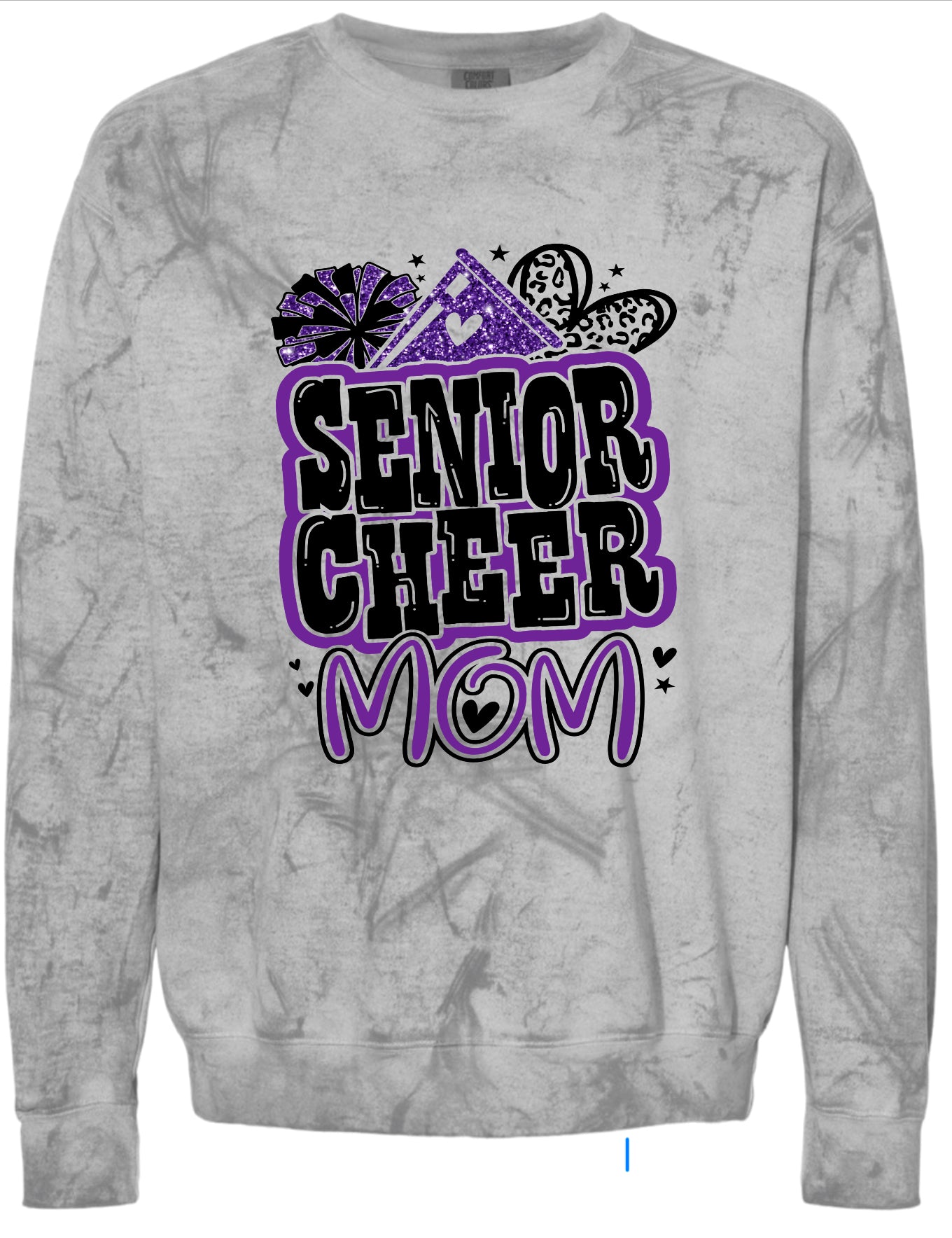 Crew Neck Smoke Senior Mom Cheer Graffiti