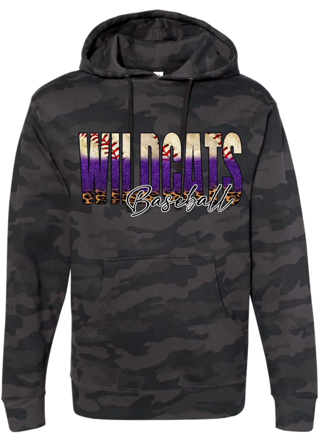 Hoodie Camo Wildcats Base Glitter Fade
