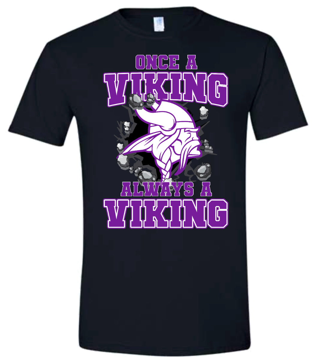 T-Shirt Black Once a Viking 1