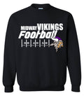 Crew Neck Black Yard Line Viking