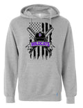 Hoodie Gray Wildcats Baseball Flag