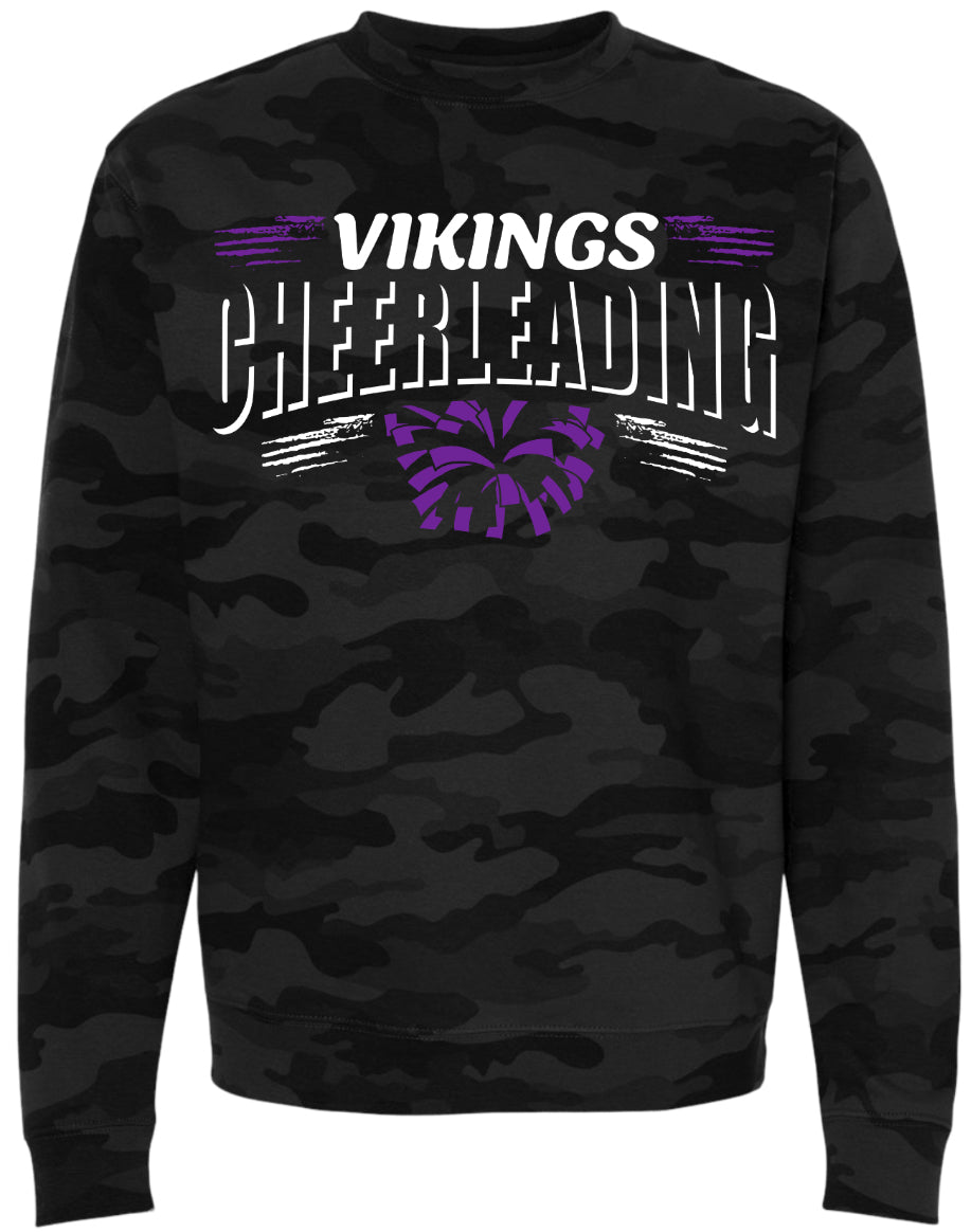 Crew Neck Black Camo Cheer Banner