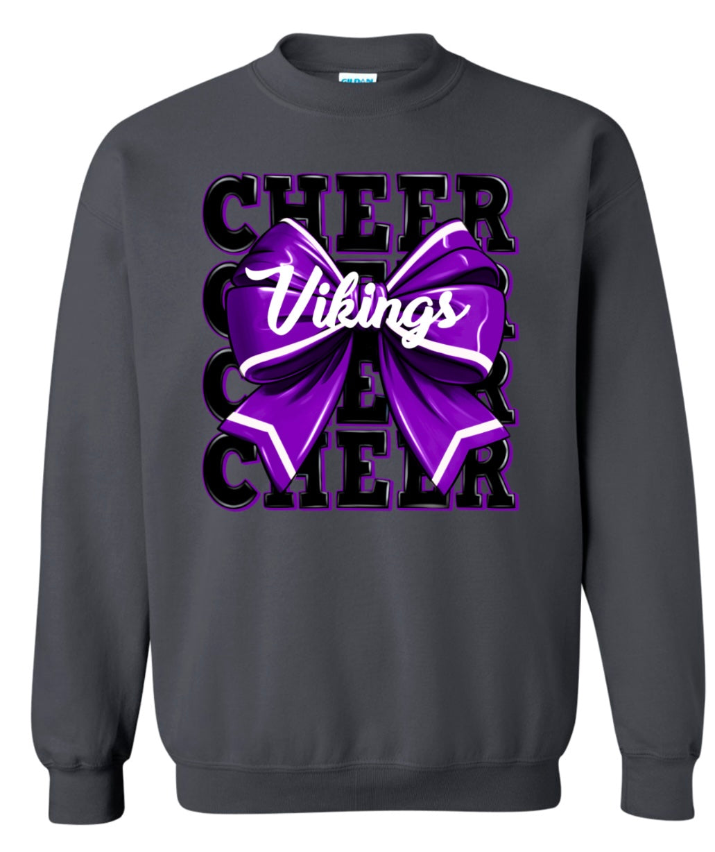 Crew Neck Charcoal Cheer Repeat