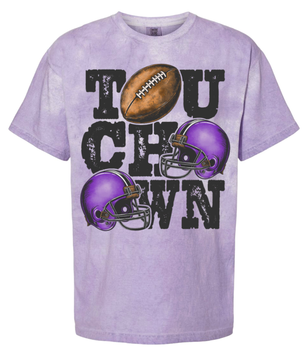 T-Shirt Purple Smoke Touchdown Stacked 2