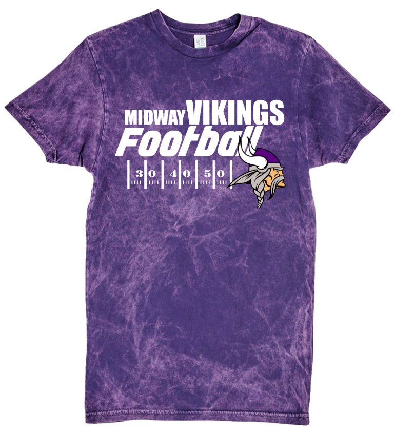 T-Shirt Purple Acid Yard Line Viking