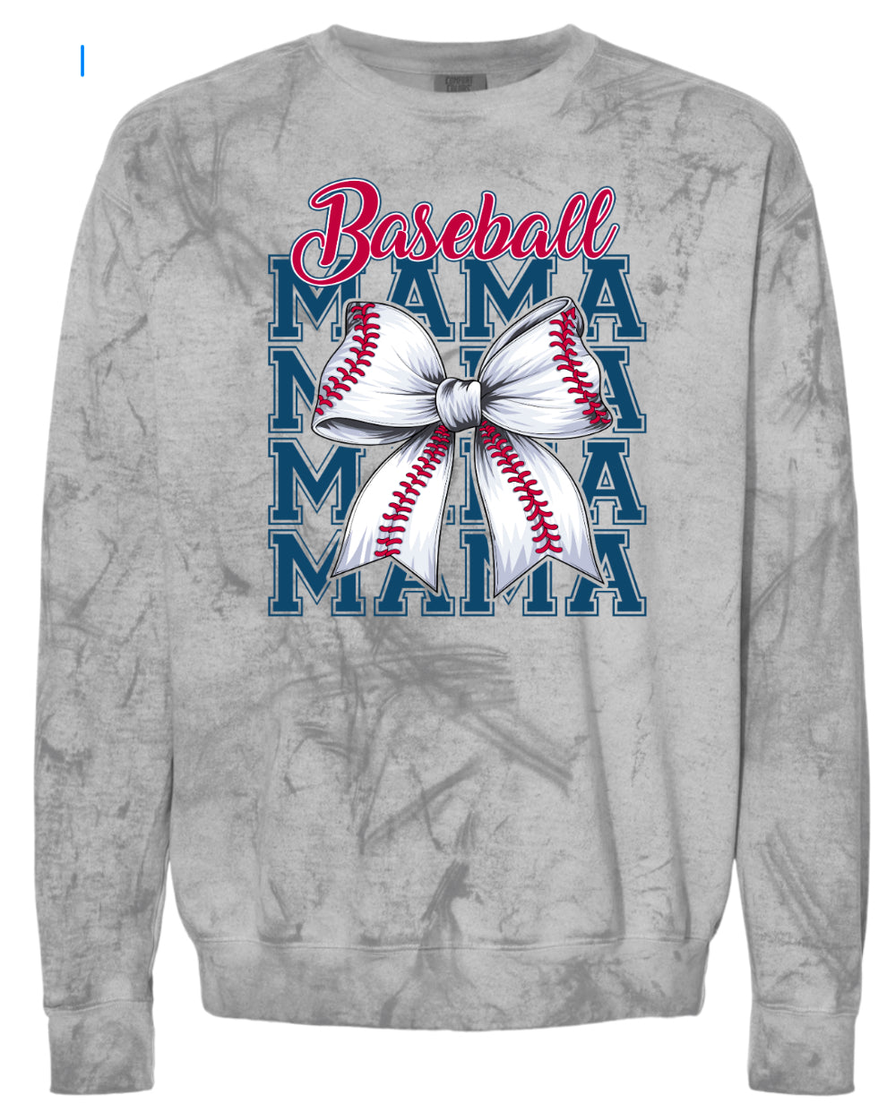 Crew Neck Smoke Baseball Mama Bow