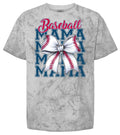 T-Shirt Smoke Baseball Mama Bow 3