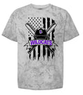T-Shirt Gray Wildcats Baseball Flag