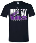 T-Shirt Black Viking Softball Silhouette 2