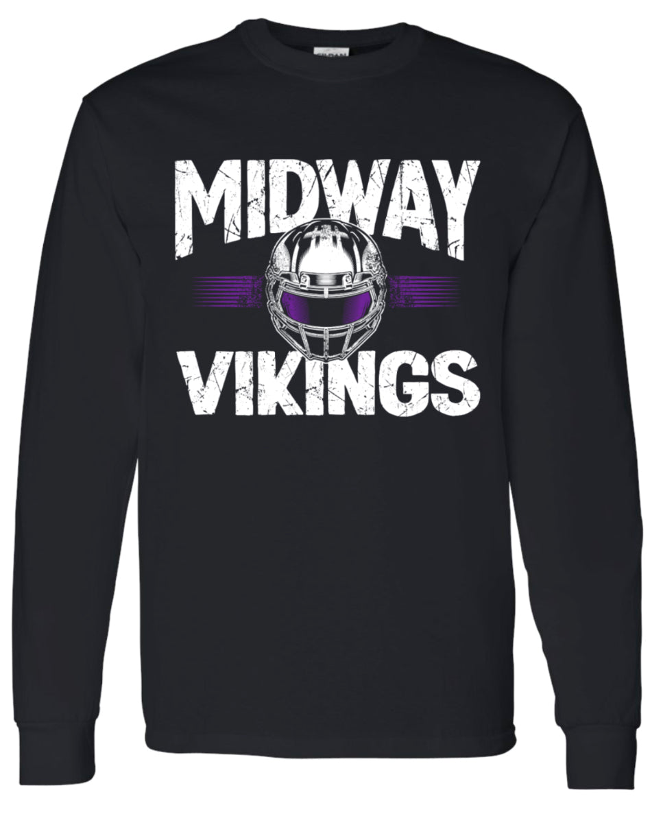 Long Sleeve Black Helmet Stripe