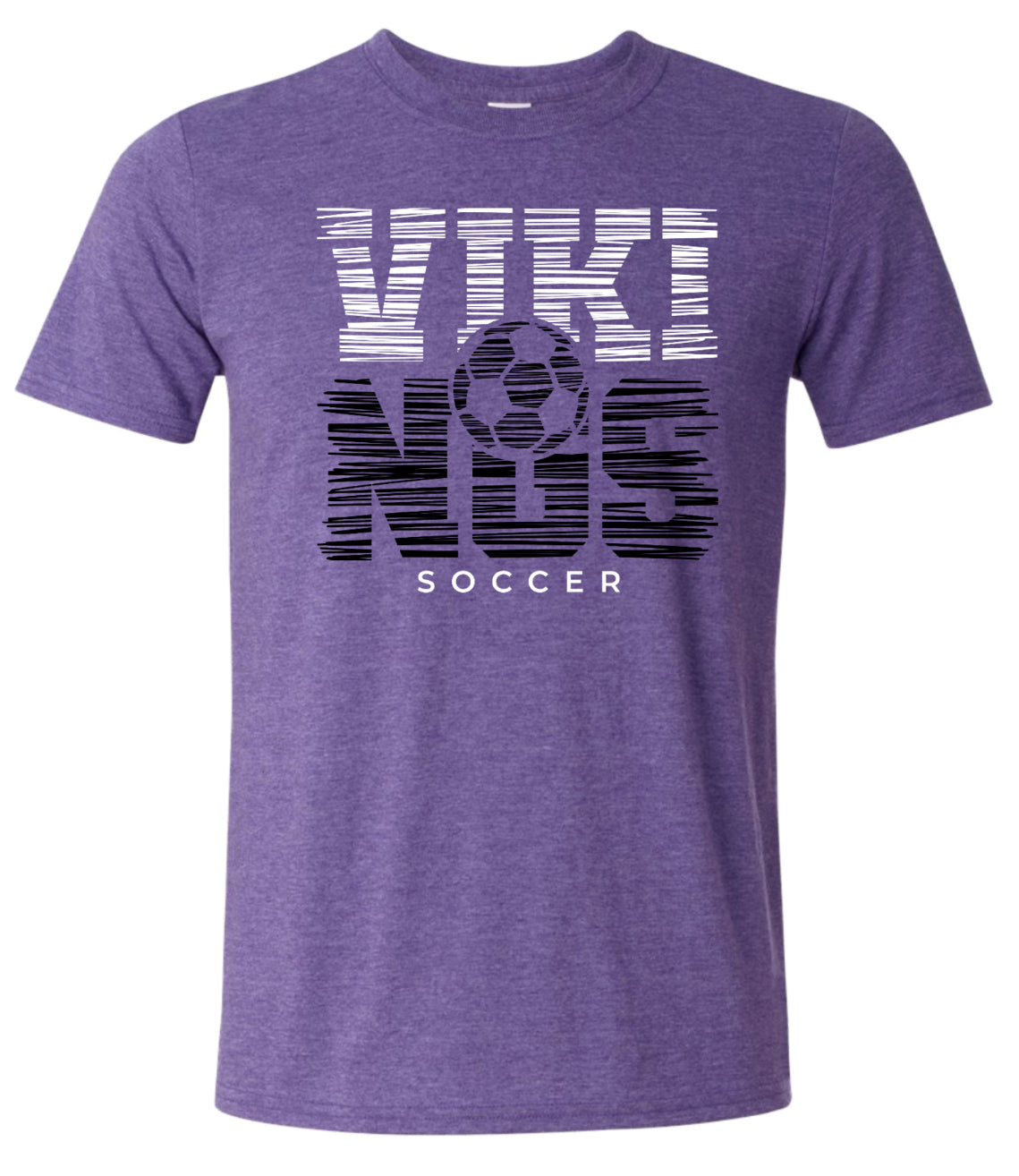 T-Shirt Heather Purple Viking White Noise 18