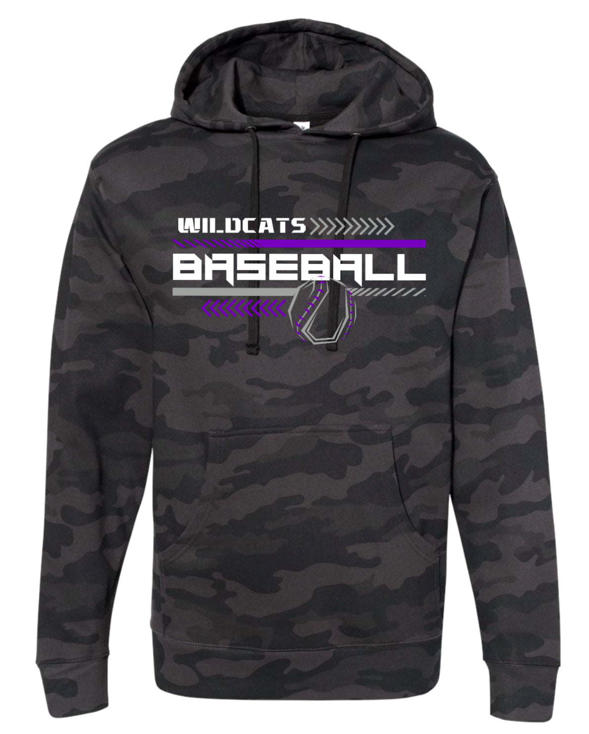 Hoodie Camo Wildcats Baseball Chevron