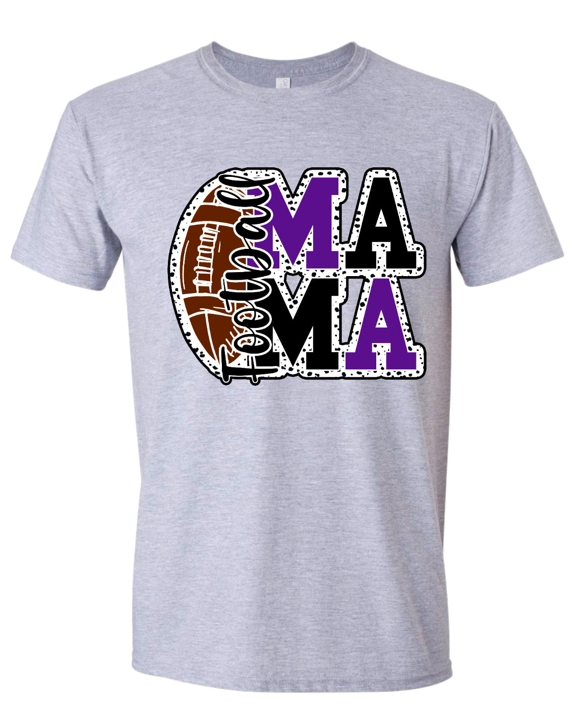 T-Shirt Sport Grey Football Mama Stacked