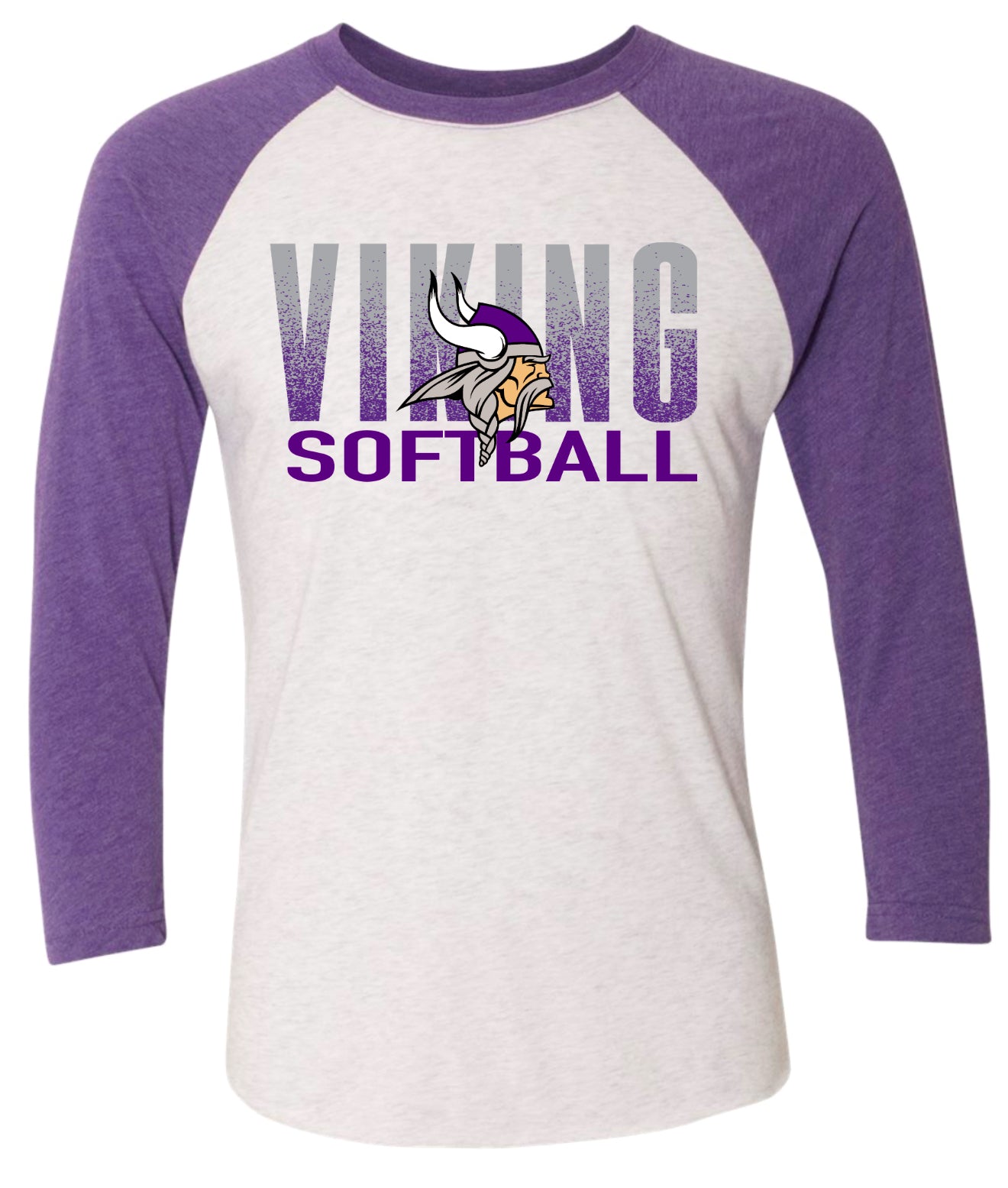 Long Sleeve 3/4 sleeve Softball Splatter Design 1