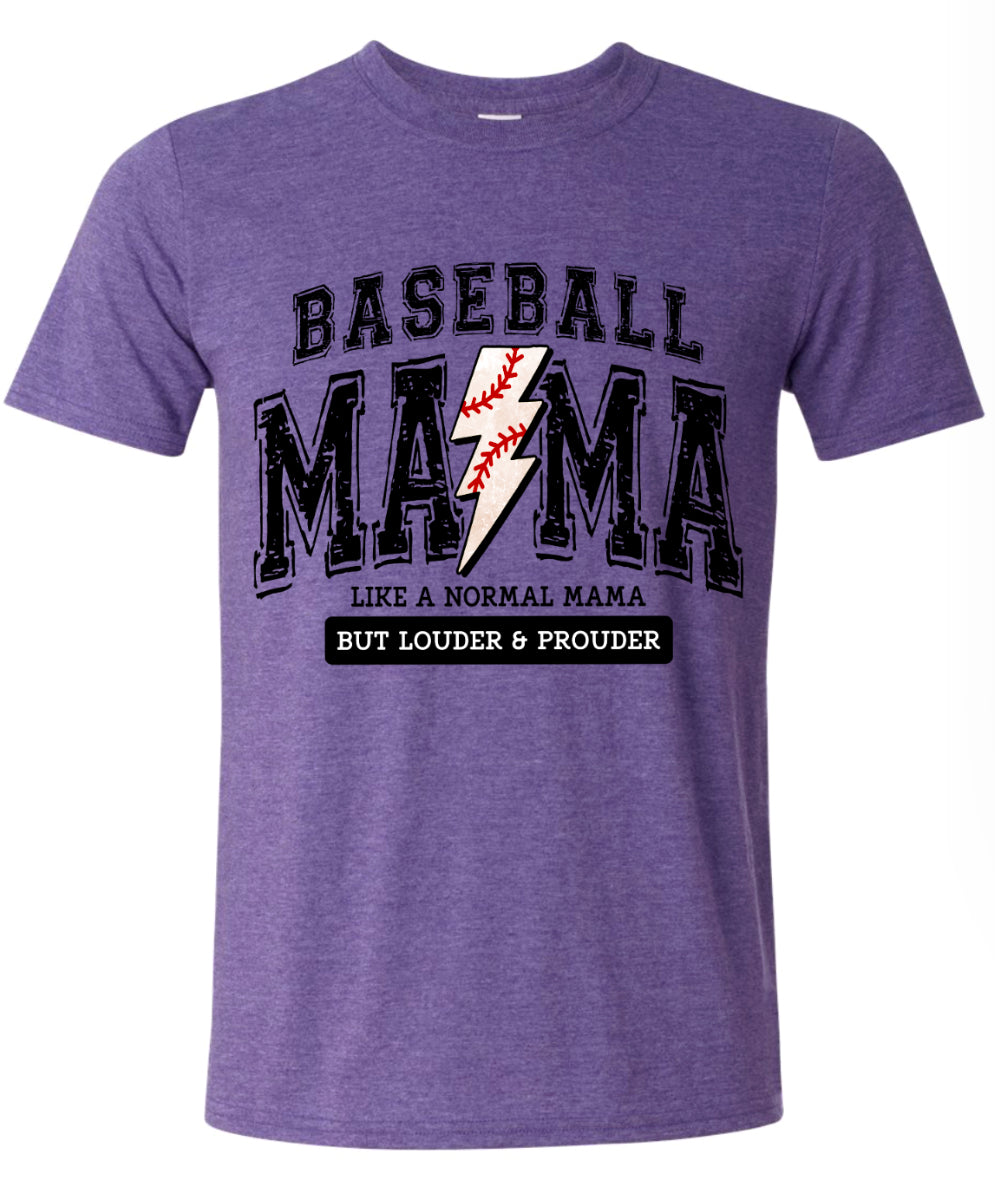 Baseball Mama T-Shirt Heather Purple