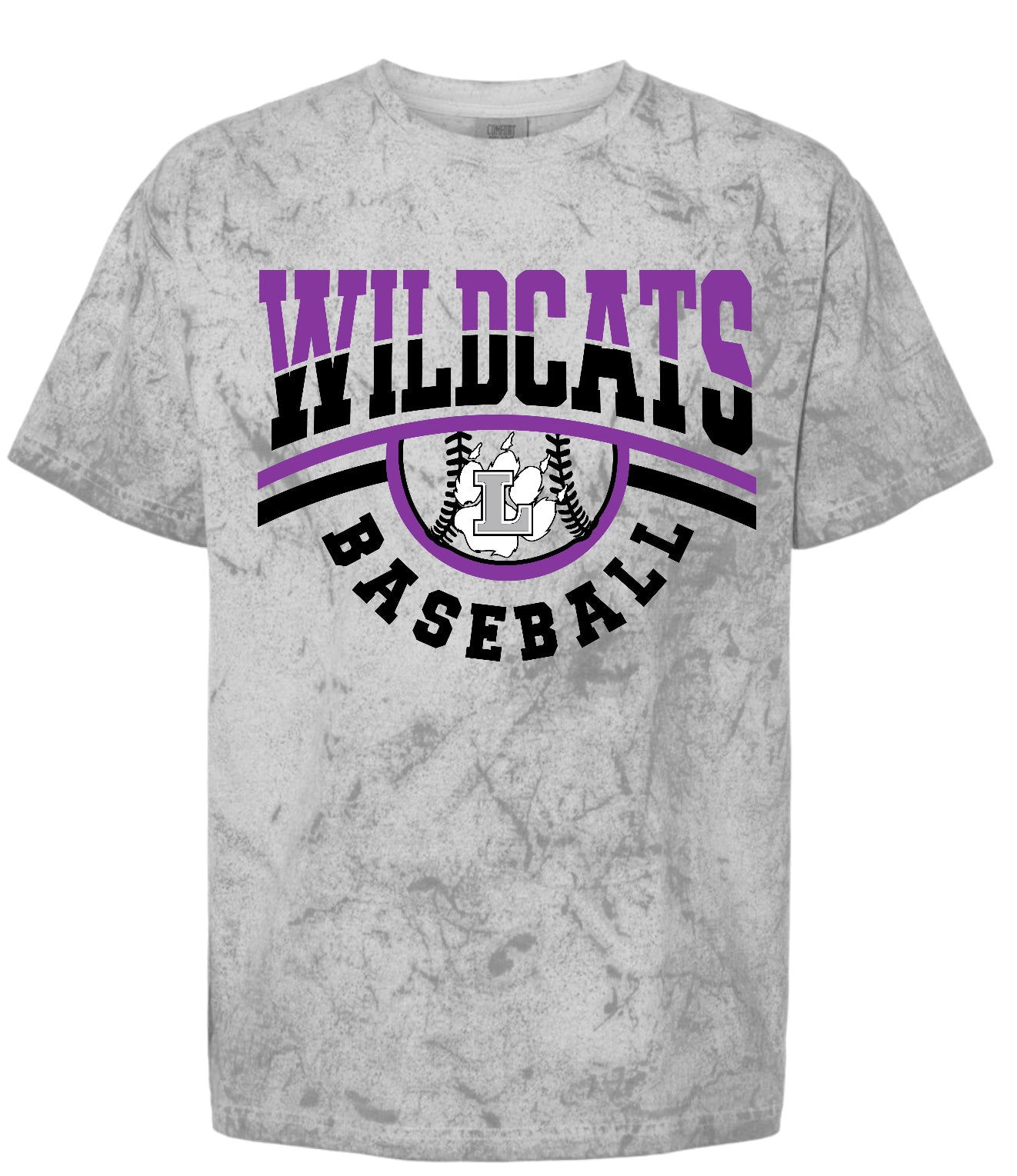 T-Shirt Smoke Tye Dye Wildcats Baseball