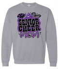 Crew Neck Sport Grey Senior Mom Cheer Graffiti