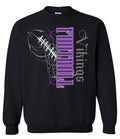Crew Neck Black Viking Pinstripe
