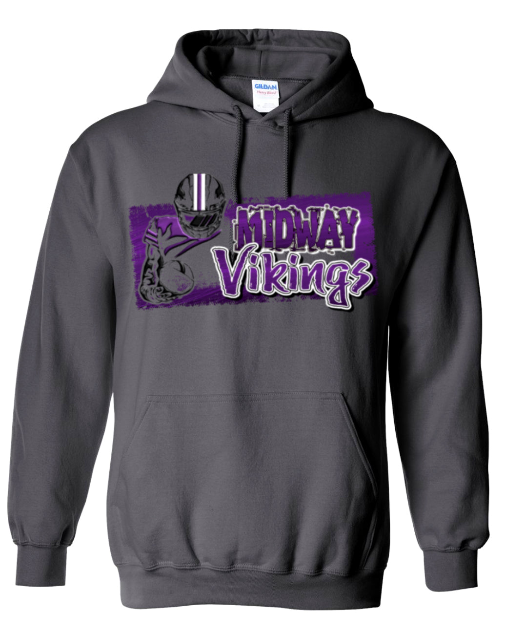 Hoodie Charcoal Player Distress