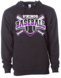 Hoodie Black Cross Bat Viking 2
