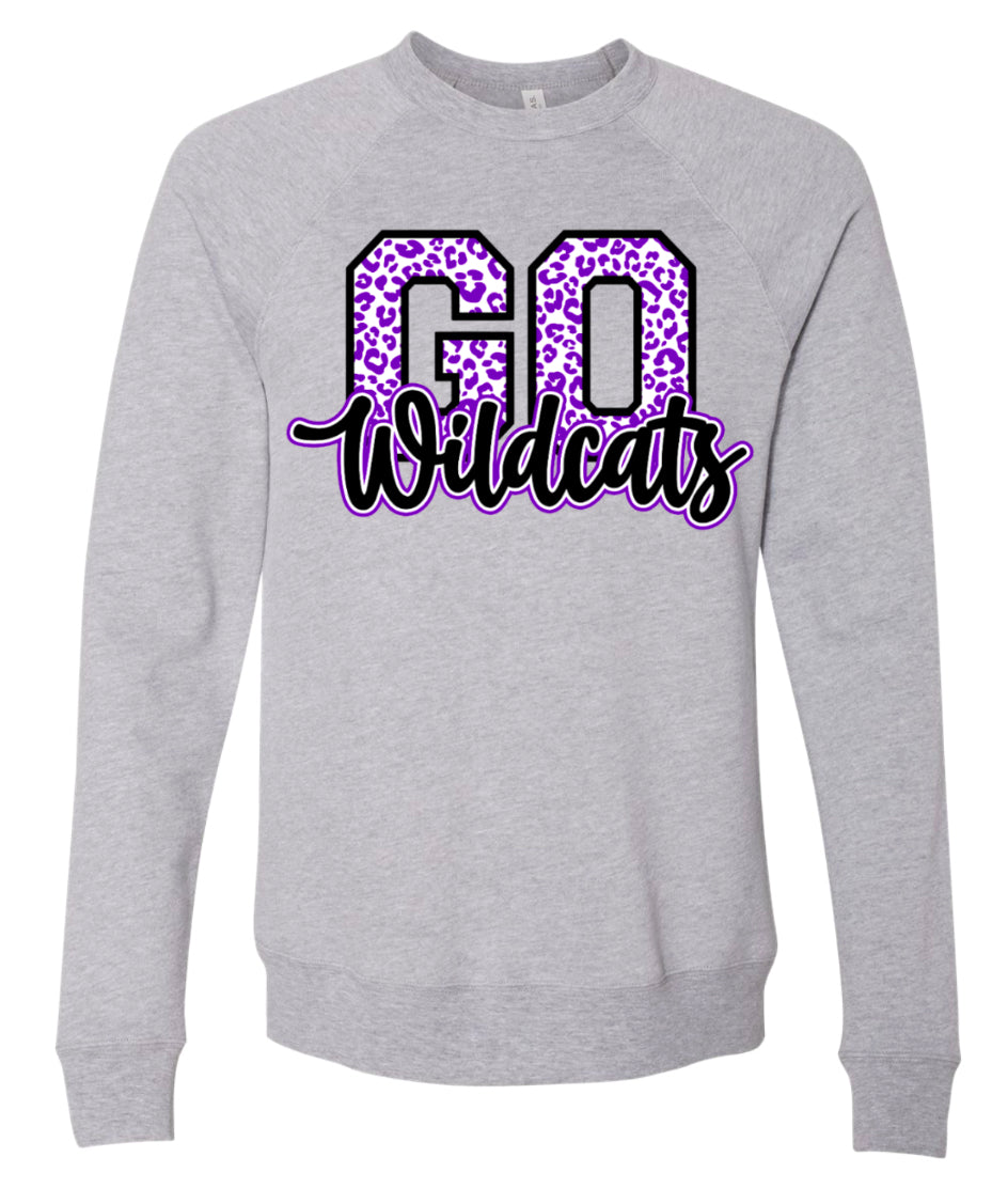 Crew Neck Gray Wildcats Go Cats