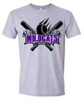 T-Shirt Gray Wildcats Bat