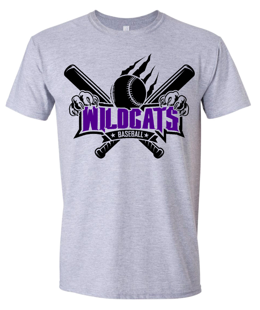 T-Shirt Gray Wildcats Bat