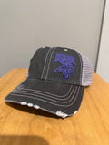 Hat Purple Leather Patch